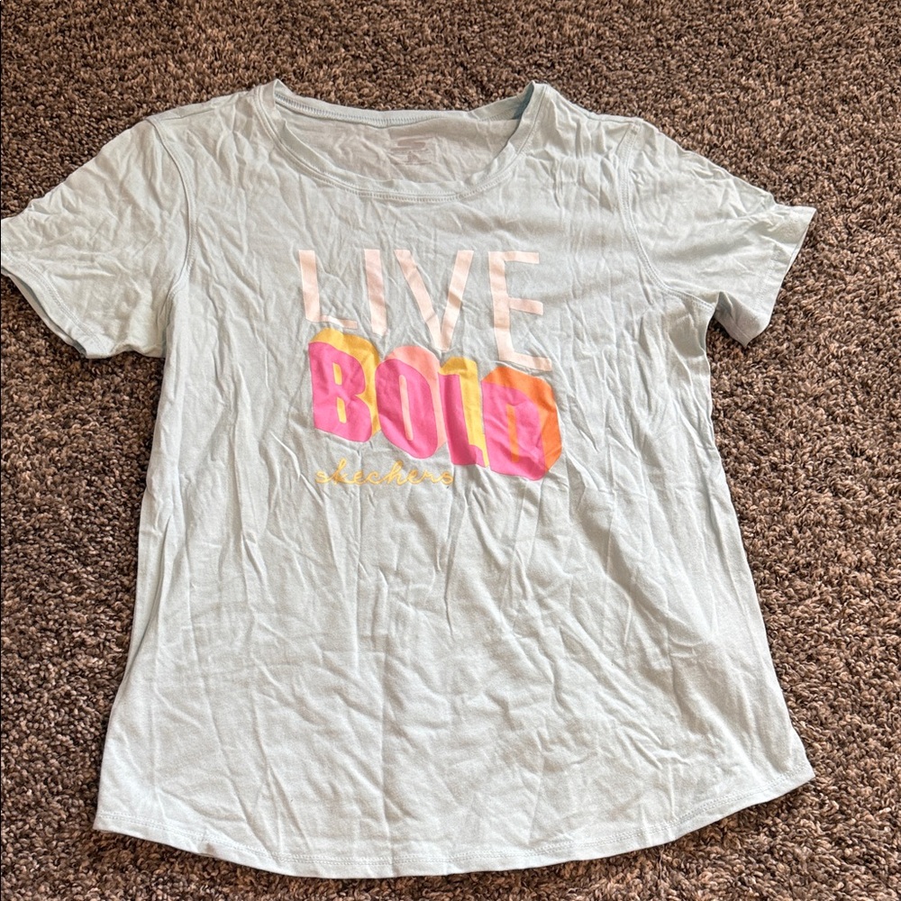 Skechers Light Gray 'Live Bold' Tee